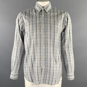 MISSONI Size L Grey Multi-Color Zig Zag Stripe Long Sleeve Shirt